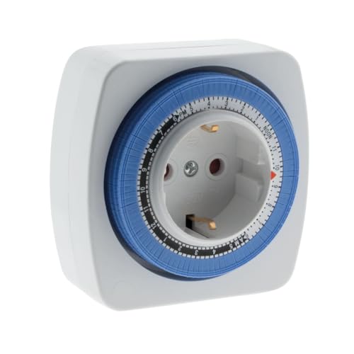 Programador compacto mecánico diario con seguridad para niños con interruptor blanco Zenitech