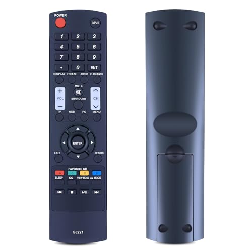 TCNOUMT Mando a distancia de repuesto para TV GJ221 adecuado para Sharp TV LC-32D59U LC32SV40U LC-32LE440U LC-42SV50U