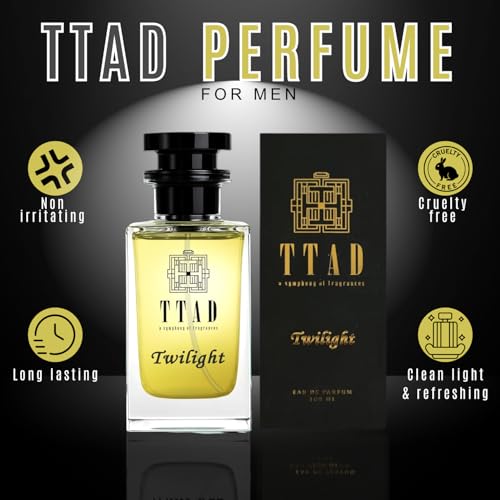 Image of TTAD Twilight Luxury Perfume for Men 100ml | Sweet Aquatic Eau De Parfum | Long Lasting Premium Fragrance for Men | Cognac, Honey, Oud & Vanilla Notes | Ideal for Evening & Special Occasions
