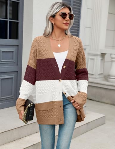 Image of Zeagoo Cardigan Sweaters for Women Long Sleeve Fall Clothes Button Down Top