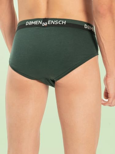 Image of DaMENSCH Fresh Mint Solid Underwear for Men, Breathable Innerwear, Cotton Briefs, Anti-Rash Waistband, Moisture Wicking Briefs, Mid-Rise, Peppermint Finished
