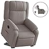 Mimdixy Canapé-lit, chaise de chambre à coucher, fauteuil de relaxation avec aide au relevage, électrique, en tissu taupe