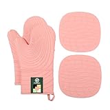Photo Gallery 4 guanti da forno in silicone spesso antiscivolo, resistenti al calore fino a 750 °c, essenziali per la cottura in cucina (rosa) Photo Gallery 4 guanti da forno in silicone spesso antiscivolo, resistenti al calore fino a 750 °c, essenziali per la cottura in cucina (rosa)