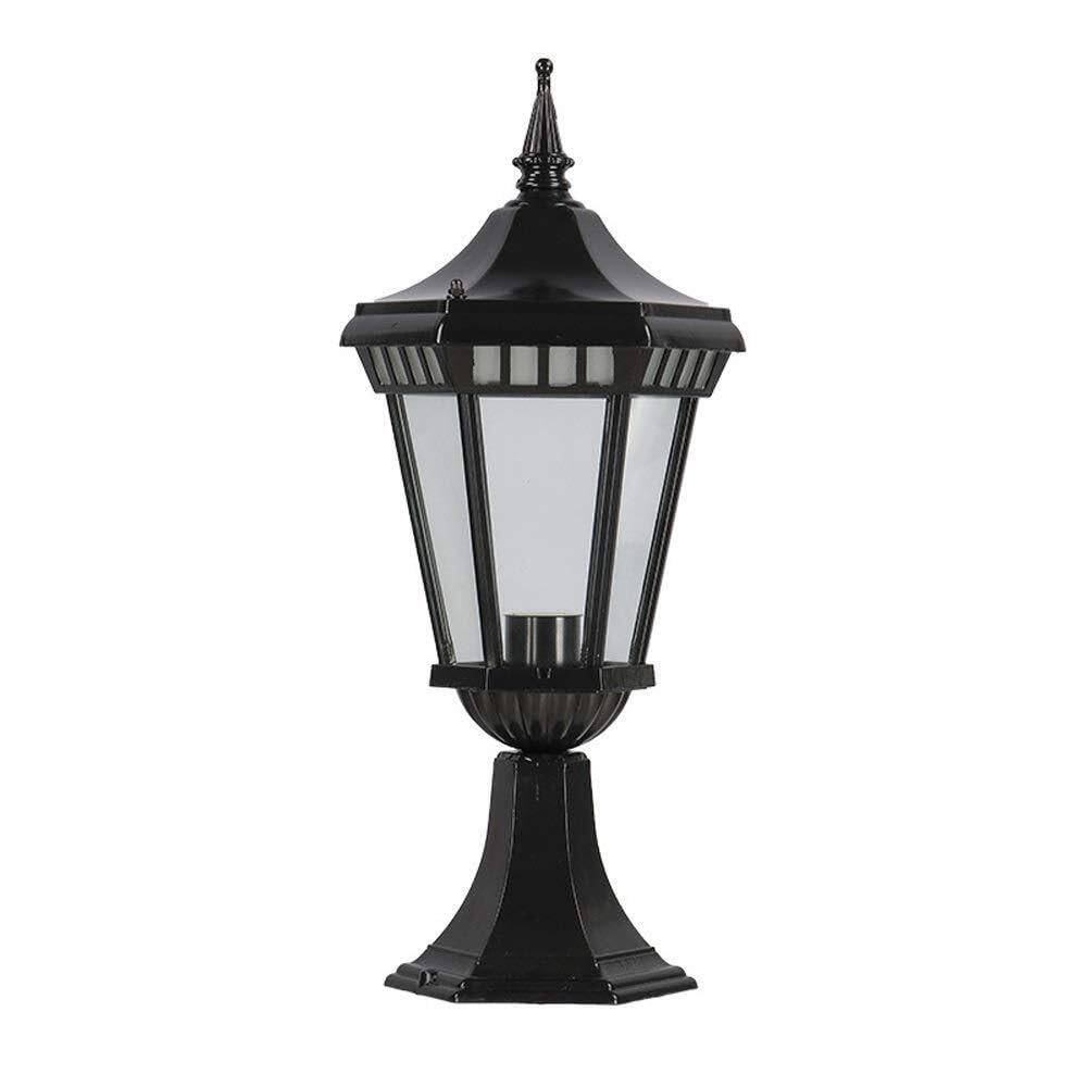 AZHKJKZH Post Cap Lights Aluminum Outdoor Post Lights Glass Lampshade Pillar Lamp Courtyard Villa Column Garden Outdoor Garden