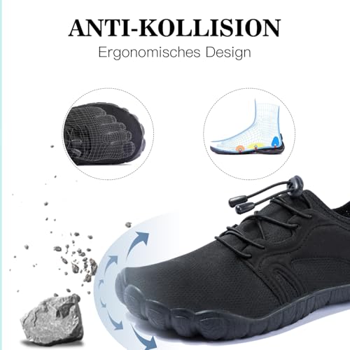 Image of Men's Hike Barefoot Quick-Dry Sports Shoes Wide Toe Aqua for Swim Diving Surfing Kayaking Pool Beach Walking