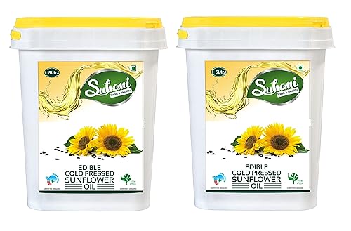 Image of Eywa Seeds & Exports Pvt Ltd Organic Sunflower Oil(10 Liter) Cold Pressed|Surajmukhi /Sumflower Kachi Ghani Oil Wooden Press Oil by (Suhani) Eywa
