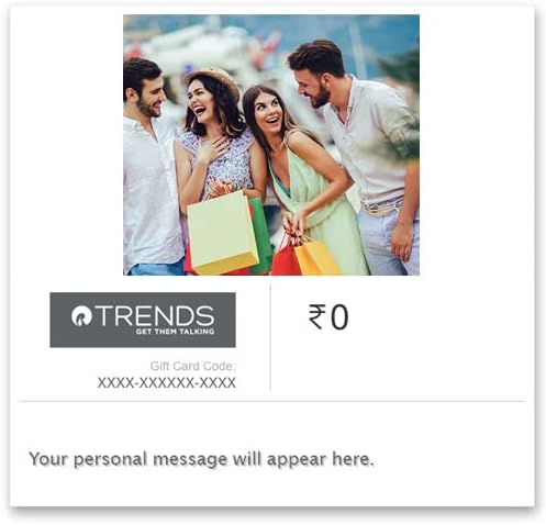 Reliance Trends | Flat 3% off | E-Gift Card | Instant Delivery | Valid for in-store purchases | 6 months validity