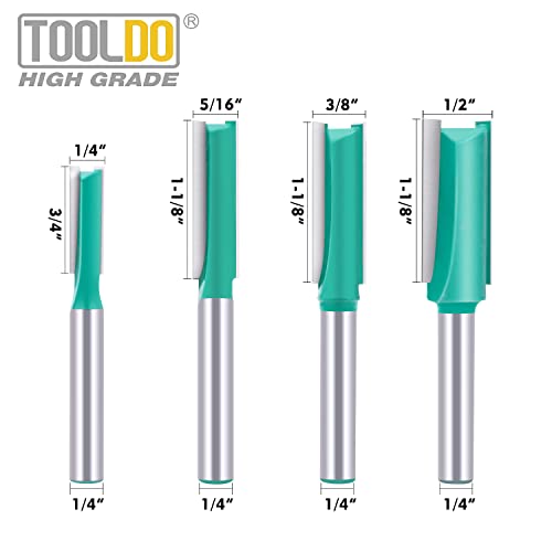 Tooldo 4PCS-ZD Straight Router Bit 4 Pcs Set thumb #1