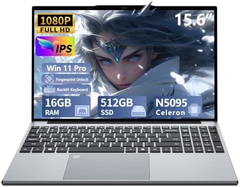 Ordenador Portátil 15,6" Celeron N5095 (4C/4T, hasta 2,9 GHz) Pro...