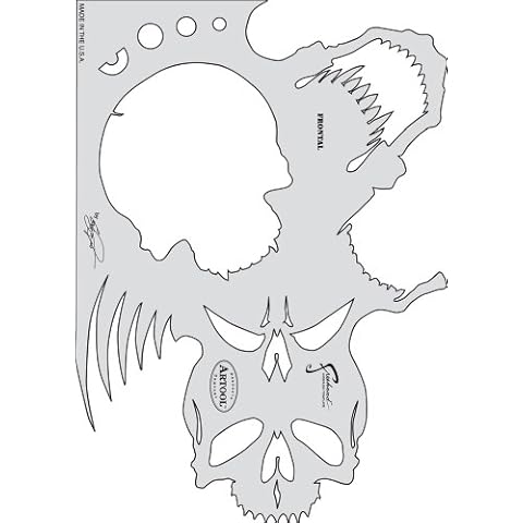 Artool Freehand Airbrush Templates, Skull Master Frontal White Cover