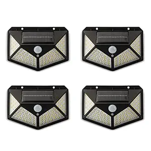 MR STORES Wireless 100 LED Motion Sensor Solar Night Lights Security Lamp (0.55 Kilowatts, Black) Pack Off 03