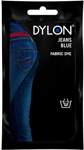 Dylon Hand Fabric Tie Dye used Worldwide by Best Designers, Multi-Purpose, Suitable for Small Natural Fabrics, Permanent and Easy to Apply, Color: Jeans Blue, Size: 1.76 oz (50 grams)