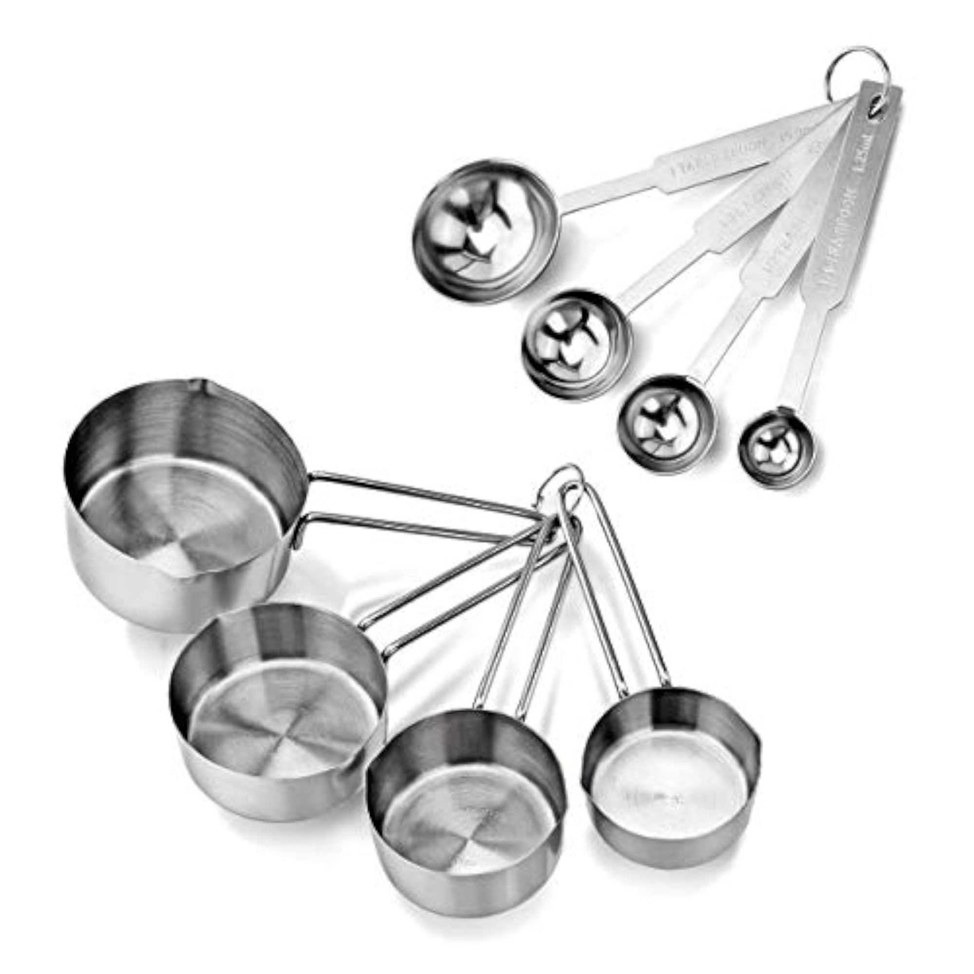 Stainless Steel Measuring Cups & Spoon Combo