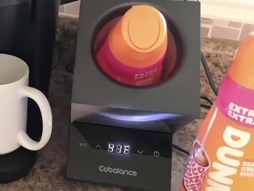 Cobalance 2-in-1 Smart Temp Chiller: Maintain Wine at 55°F & Coffee Creamer at 41°F, Perfect Cooler for Home, Cafes & Gifting