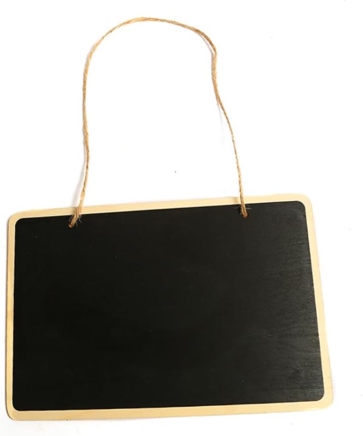 Rectangular Single-Sided Chalkboard Message Board for Wall Hanging Creative DIY Bulletin Board for Restaurant Cafe Classroom Decorative Notice Style