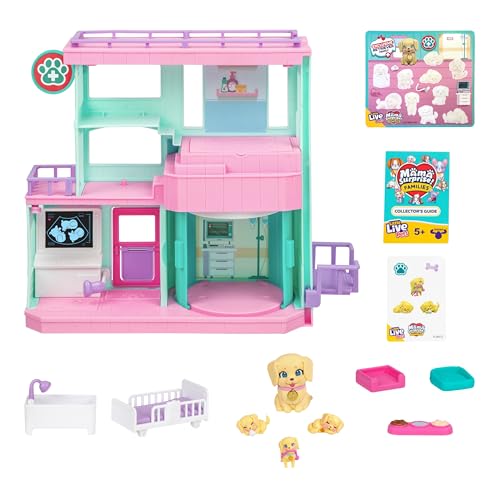 Little Live Pets Mama Surprise Families Baby Care Clinic Playset, Magically Reveal 3 Retriever Puppies - Image 2