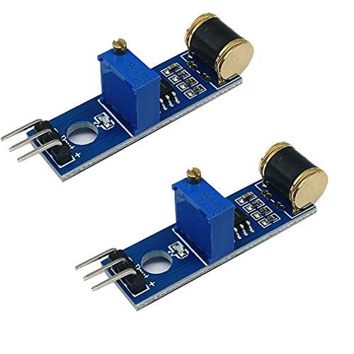 Hailege 2pcs 801S Módulo de sensor de vibración Módulo de vibración Salida analógica Sensibilidad ajustable