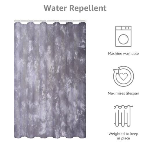 Rideau de douche lavable en machine et imperméable avec ourlet lesté anti-adhérence - 3