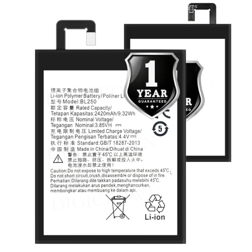 Image of Original BL250 Battery Compatible for Lenovo Vibe S1 (S1a40, S1c50) - (2420mAh) - 1 Year Warranty