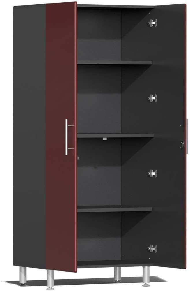 Ulti-MATE UG20062R 6-Piece Cabinet Kit with Bamboo Worktop in Ruby Red Metallic