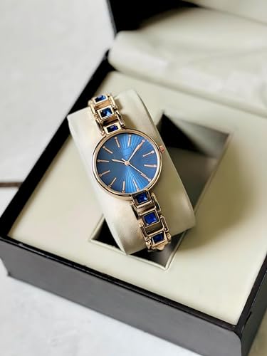 Image of AMERICANVIBER Red Diamond-Studded Women's Analog Watch with Adjustable Strap, Stylish Round Dial Wrist Watch for Girls & Ladies, Suitable for Casual, Office, and Formal Use