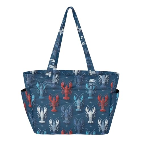 Bolso Tote para Mujer con Estampado de Langosta miniatura 1