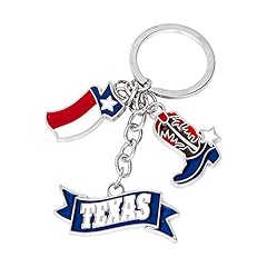 Texas Boot and Charm Keychain