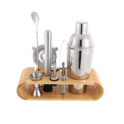Set coctelera 750 ml para bartenders con base de bambú miniatura 1
