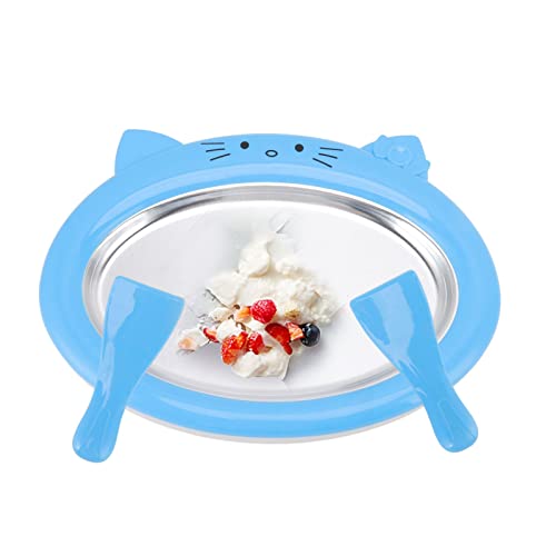 Máquina para Hacer Yogur - Máquina para Hacer Helados Enrollados - Máquina para Hacer Yogur Frito - Máquina para Hacer Rollos de Helado de Estilo Lindo de Grado Alimenticio Directo de 150 Ml(Azul)