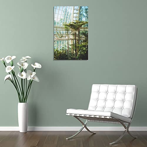 Posters Plant Wall Art Greenhouse Conservatory Plant Poster Tropical Plant Palm Tree Poster Canvas Wall Art Prints For Wall Decor Room Decor Bedroom Decor Gifts 24X36Inch(60X90Cm) Frame-Style #TOP4
