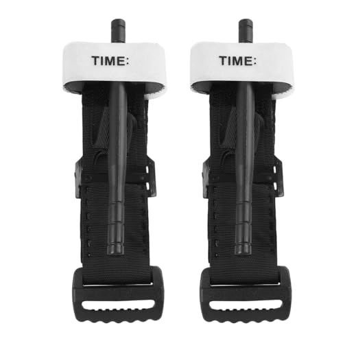 leruiyezs 2pcs Torniquete CAT Gen 7 Homologado De Emergencia Con Ajuste Rápido Y Uso Con Una Sola Mano, Torniquete Homologado Para Control De Hemorragias En Situaciones Tácticas, Outdoor Y Primeros