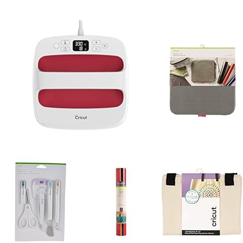 Cricut EasyPress 2 Heat Press Machine (9 in x 9 in) | Tote Bag Starter Kit