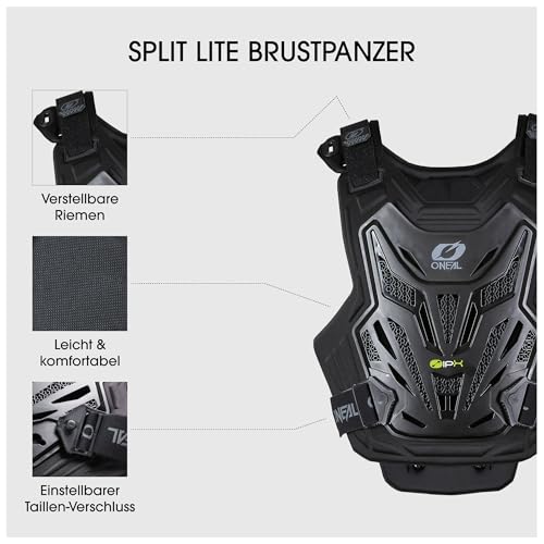 O'NEAL Split Brustschutz: Leichter und anpassbarer MX/Mountainbike-Schutz mit Halskrausenkompatibilität… – Ansicht 3