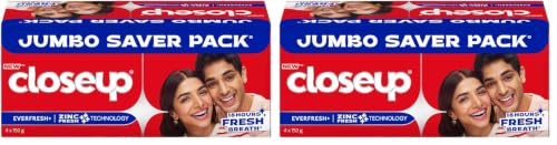 Close Up Toothpaste | Long lasting 18 Hours Of Fresh Breath & White Teeth - 600g (Pack of 4) product image 12
