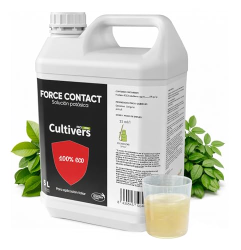 CULTIVERS Jabón Potásico Ecológico 5 L | Súper Concentrado para Limpieza de Plantas y Hojas, Uso en Jardinería Doméstica, Huertos Urbanos y Agricultura Ecológica