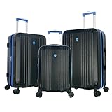 Olympia Apache 3pc Hardcase Spinner Set, Black/Blue