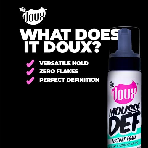 The Doux Espuma de textura Mousse Def, espuma de cabelo mousse multiuso para modelar, condicionar, d