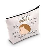 VAMSII Hedgehog Lover Gift Anatomy of A Hedgehog Makeup Bag Hedgehog Fan Cosmetic Bag Hedgehog Owner Gift (Anatomy of A Hedgehog M)