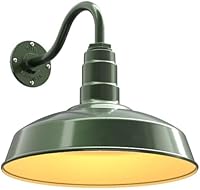 Vista 78 de Steel Lighting Co. Gardena - Luz de granero Montaje en pared al aire libre Cúpula de 16 pulgadas Cuello de cisne de 23 pulgadas Luz