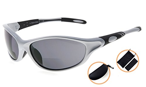 Image of Eyekepper Bifocal Sunglasses for Women Men, Rectangular Frame | Outdoor Sports Bifocal Reading Sunglass, with Readers Built in, Mens Tinted Sun Reader Bifocals, Ladies Cheater,Wrap Half Rim