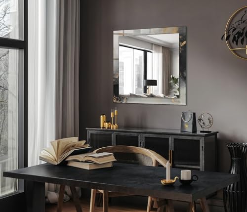Miroir décoratif rectangulaire 60x60 déco murale moderne Abstrakte