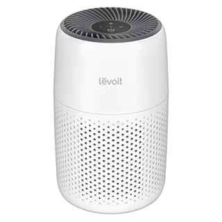 LEVOIT Air Purifiers for Bedroom Home, 3-in-1 Air Filter Cleaner with Fragrance Sponge for Quiet Sleep, Remove Odor Allergies Smoke Dust Pet Dander, Office Desktop, Small Room, Core Mini-P, White