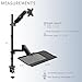 VIVO Sit-Stand Height Adjustable Pneumatic Spring Arm Keyboard Tray Desk Mount for 1 Screen up to 32 inches STAND-SIT1B