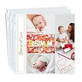 Dunwell Photo Album Refill Pages 12x12 (4x6 Mixed Layout), 25 Pack Holds 250 Pictures, Plastic 4 x 6 Photo Sleeves for 3-Ring Scrapbook Binder, Acid-Free Poly