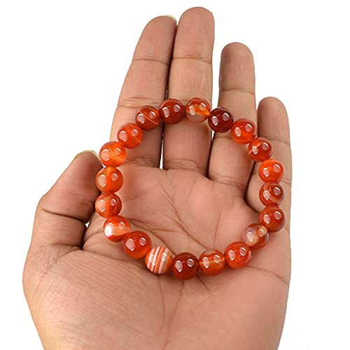 Image of Certified Natural Crystal Stone 8 mm Round Beads Bracelet for Men & Women | Reiki Charged Gemstone Bracelet | Multiple Stone Variants Available