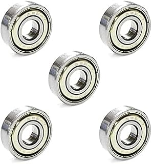 GOIYZTTR 696ZZ Ball Bearings, Multifunctional Deep Groove Ball Bearing for Office Equipment, Micro-motors, Small Rotary Motors, Double Shielded, 15x6x5 mm (5 Pcs)