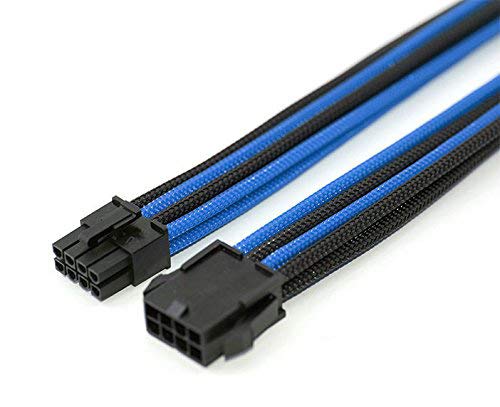 6-Pin PCIe GPU Verlängerungskabel 30 Cm Rot – Gesleevt Inkl. 2 Kostenlose Kabelcombs Von Shakmods
