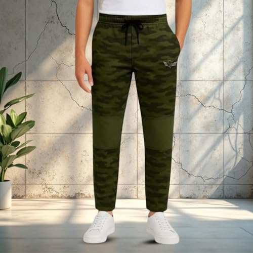 Image of Men's Spandex Polyester Track Pants | Stretchable Dry-Fit Activewear Bottoms for Gym, Running, Training & Sports | Lightweight Elastic Waist Straight Fit Trackpant for Men