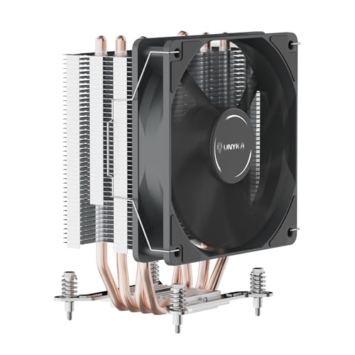 UNYKAch Disipador CPU UNYCOOL H40, Compacto 4 Headpipes 9 Aspas, Ventilador PWM Silencioso, Multisocket Intel y AMD