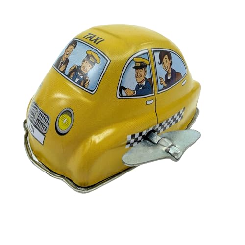 Taxi Amarillo Clásico de Juguete de Lata con Mecanismo miniatura 1